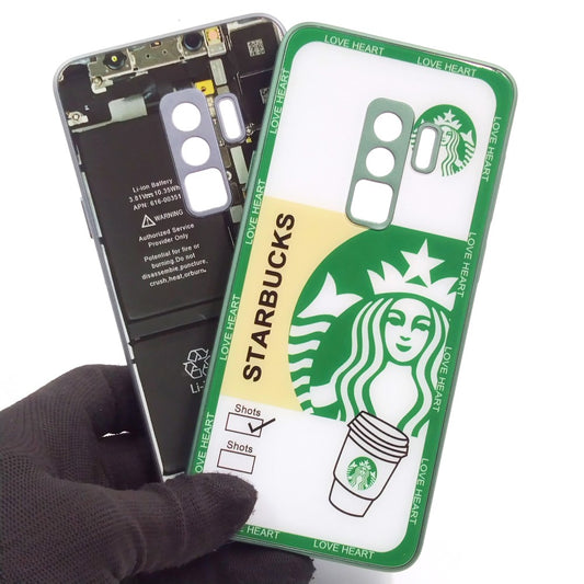 Samsung S9 Plus pack of 2 Glass Back Covers Stabucks and Circuit Design