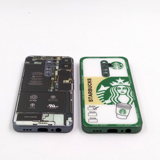 OPPO Reno 2F pack of 2 Glass Back Covers Stabucks and Circuit Design