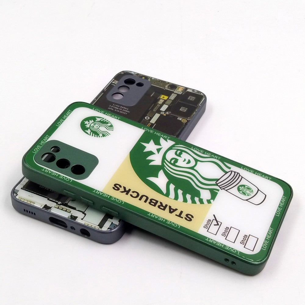 Samsung A02s pack of 2 Glass Back Covers Stabucks and Circuit Design