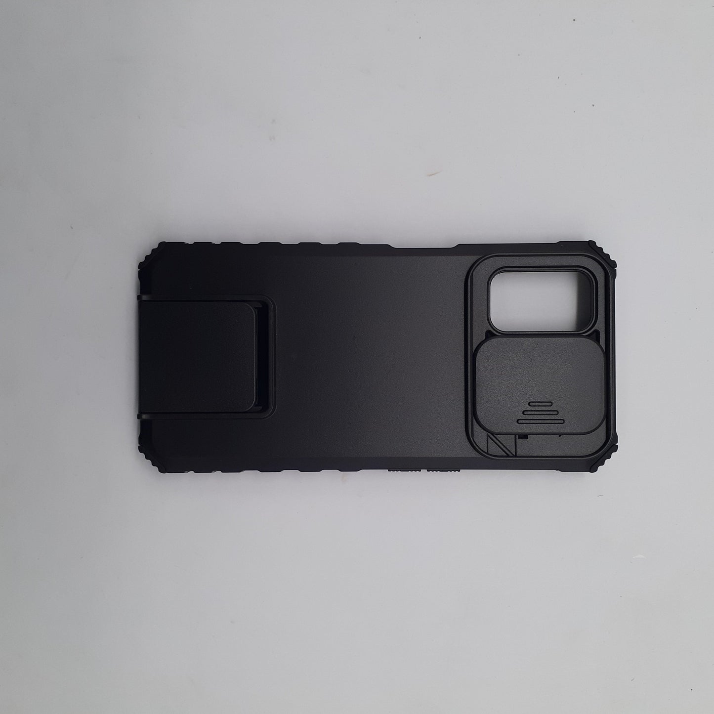 OPPO A92 Shockproof Case with Camera Slide Cover and Built-in Kickstand, Heavy Duty Protection, Anti-Scratch, Full Body Cover