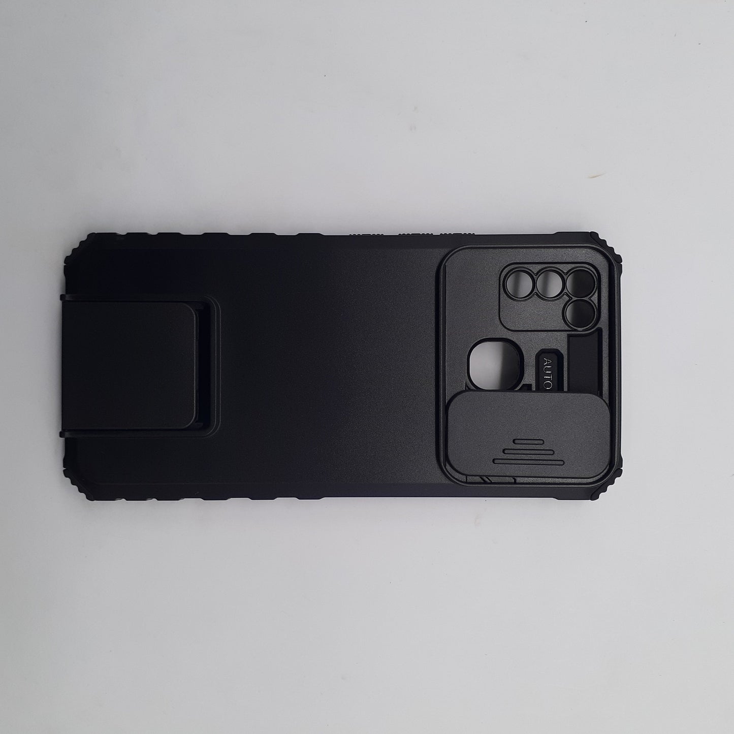 infinix Smart 5 CamShield Armor Case with Sliding Lens Camera Cover and Integrated Kickstand for Ultimate Protection and Hands-Free Viewing