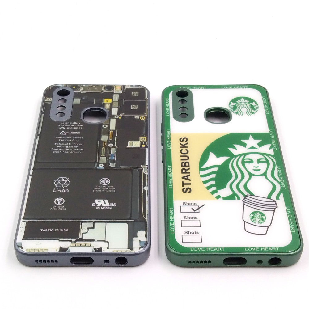 Vivo Y19 pack of 2 Glass Back Covers Stabucks and Circuit Design