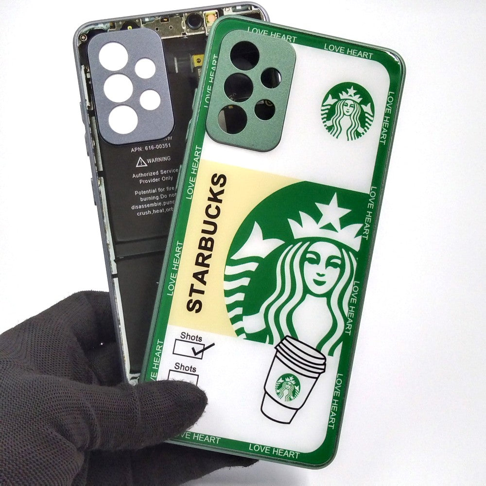 Samsung A72 pack of 2 Glass Back Covers Stabucks and Circuit Design