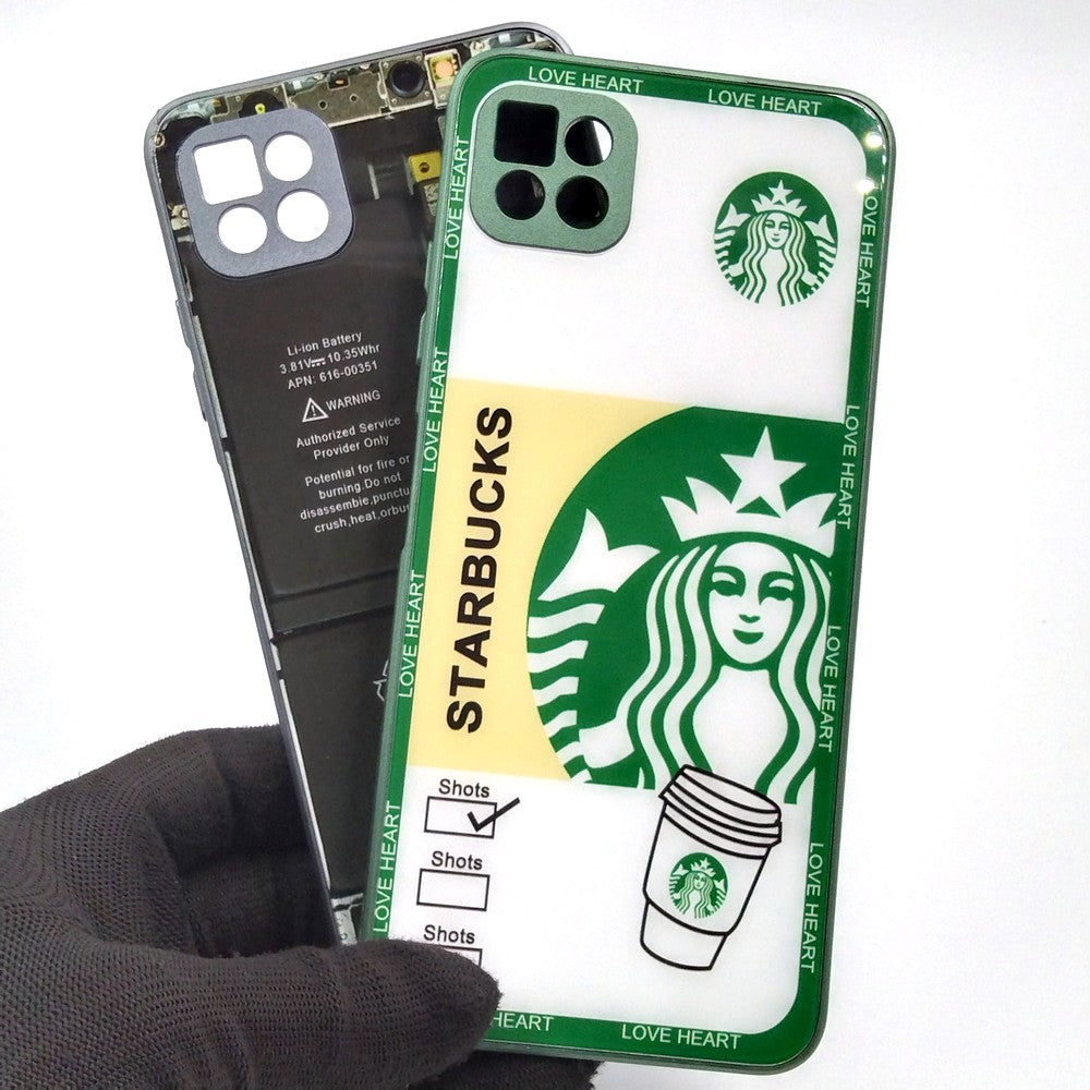 Samsung A22 5G pack of 2 Glass Back Covers Stabucks and Circuit Design