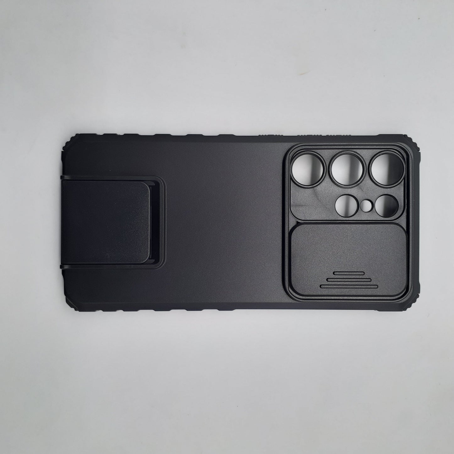 Samsung S25 Ultra Heavy-Duty Rugged Case with Slide Camera Cover Protection and Integrated Built-in Kickstand for Hands-Free Viewing