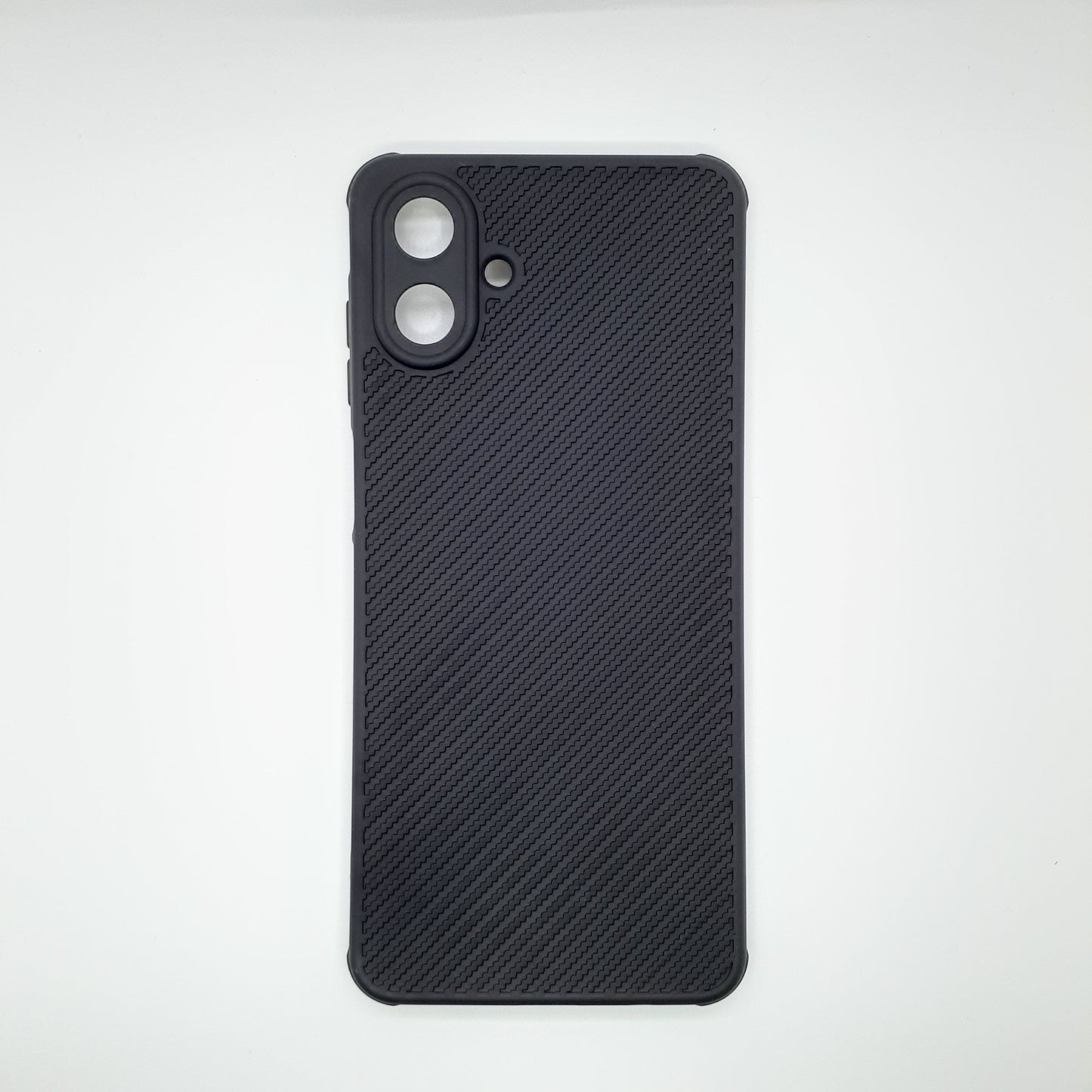 Samsung A07 Carbon Fiber texture Hard Rubber armour back cover shock-porof case
