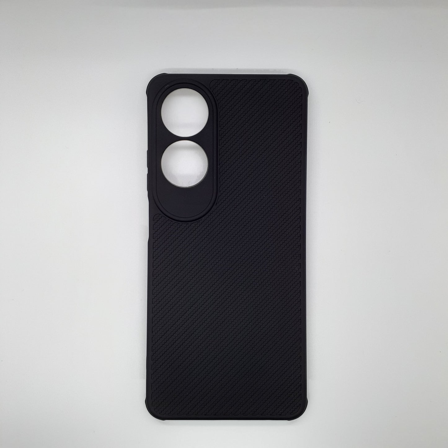 OPPO A60 Carbon Fiber texture Hard Rubber armour back cover shock-porof case