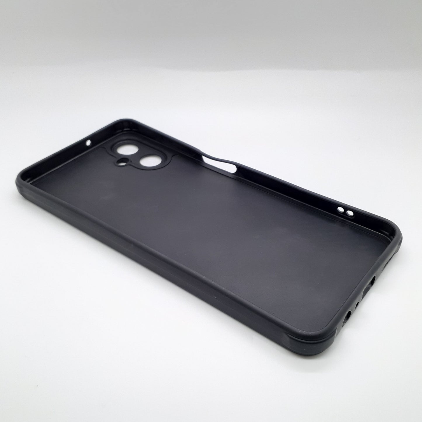 Samsung A06 Carbon Fiber texture Hard Rubber armour back cover shock-porof case