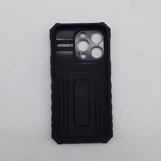 iPhone 14 Pro Heavy Duty Protective Case with Integrated Kickstand and Sliding Camera Lens Cover for Ultimate Screen and Camera Protection