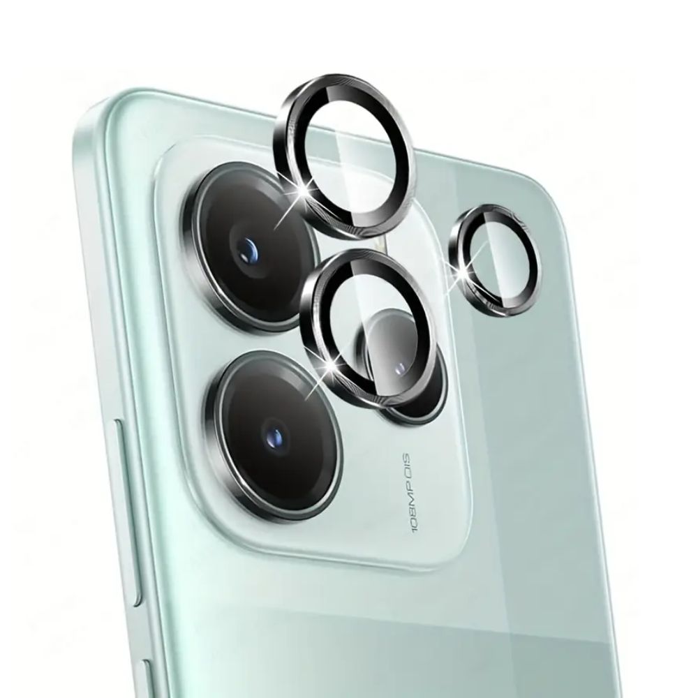 Redmi Note 14 Camera Lens Protector, Premium Metal Frame & HD Tempered Glass Film for Ultimate Scratch and Impact Protection.