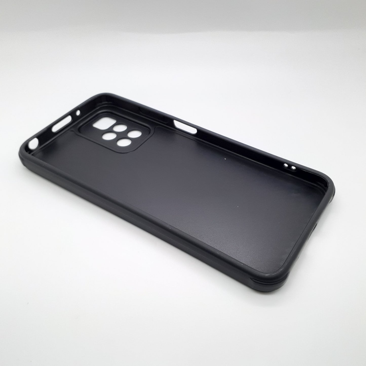 Redmi 10 Carbon Fiber texture Hard Rubber armour back cover shock-porof case