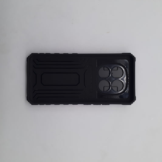 Redmi Note 14 Pro Dual Layer Shockproof Phone Case with Slide Camera Lens Protection and 360¡ Ring Kickstand Holder