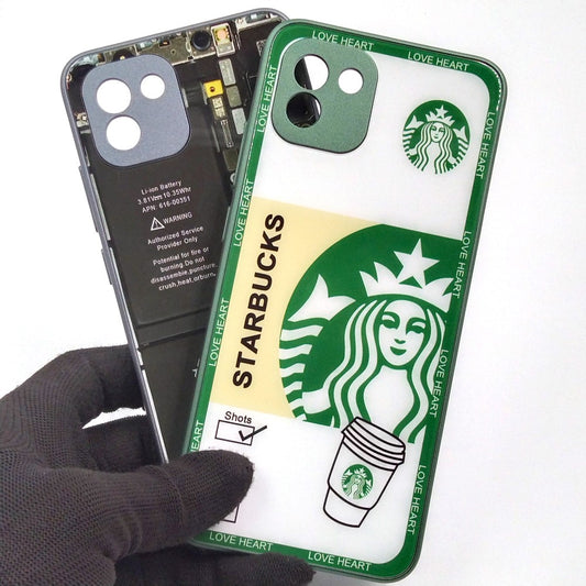 Samsung A03 pack of 2 Glass Back Covers Stabucks and Circuit Design