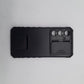 Samsung S24 FE Case, Heavy Duty Shockproof Cover with Sliding Camera Protection and Integrated Kickstand for Hands-Free Viewing