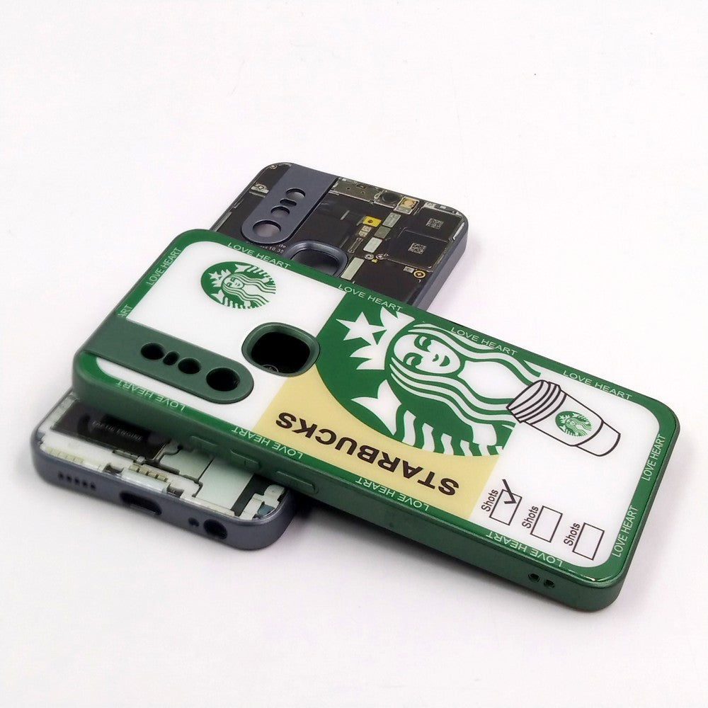Vivo V15 pack of 2 Glass Back Covers Stabucks and Circuit Design