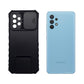 Samsung A32 Military Grade Protective Phone Case with Sliding Camera Cover and Integrated Kickstand/Stand, Shockproof Hybrid Bumper, Anti-Scratch Drop-Proof Protection.