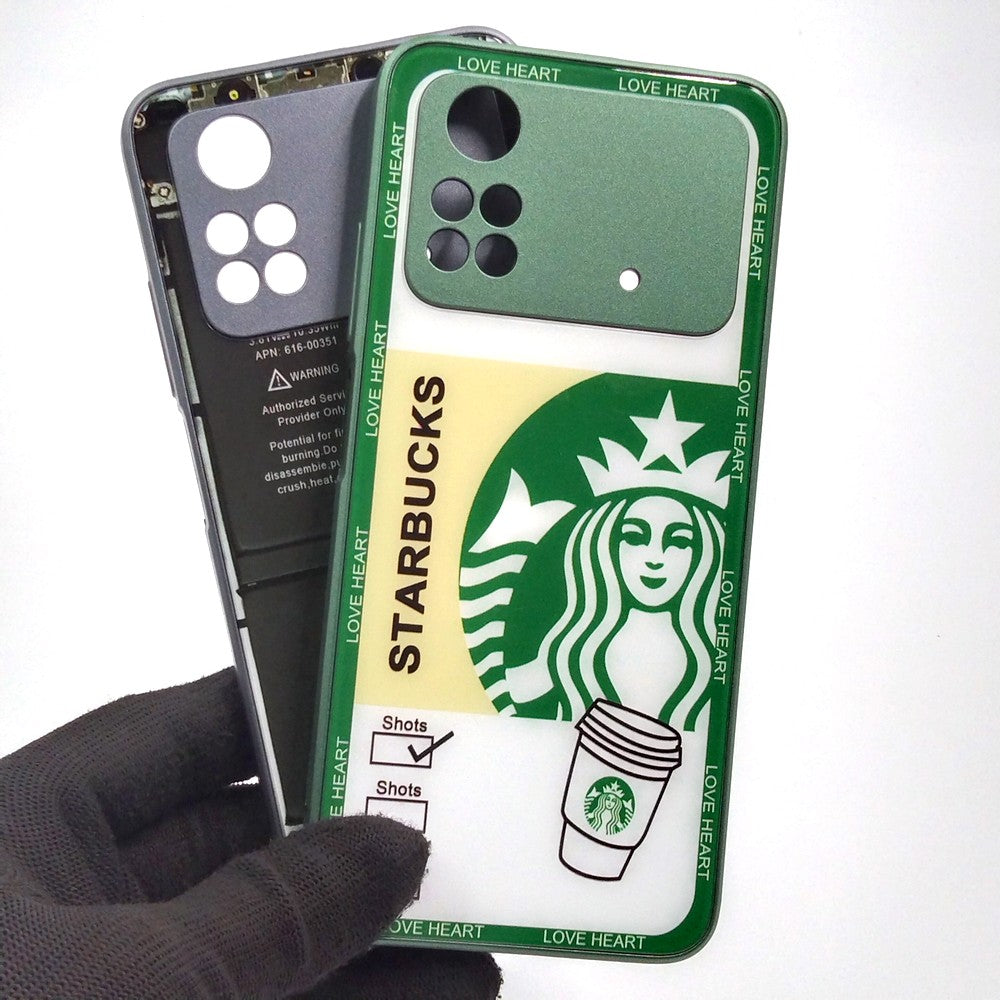 Xiaomi POCO M4 Pro pack of 2 Glass Back Covers Stabucks and Circuit Design