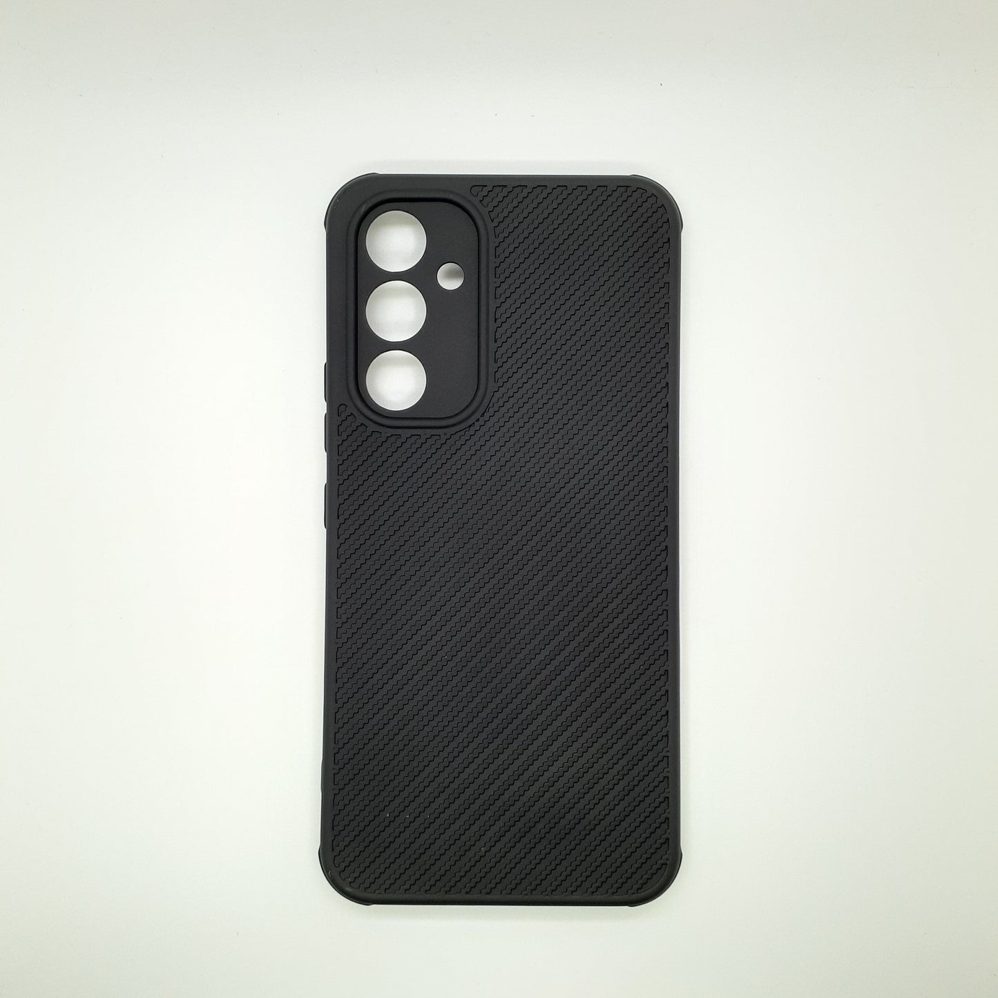 Samsung A54 Carbon Fiber texture Hard Rubber armour back cover shock-porof case