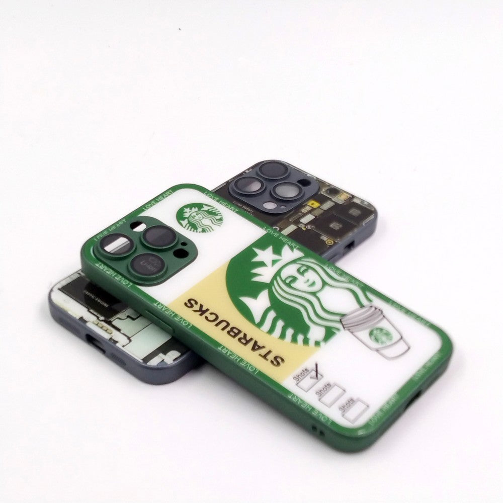 iPhone 14 Pro Max pack of 2 Glass Back Covers Stabucks and Circuit Design