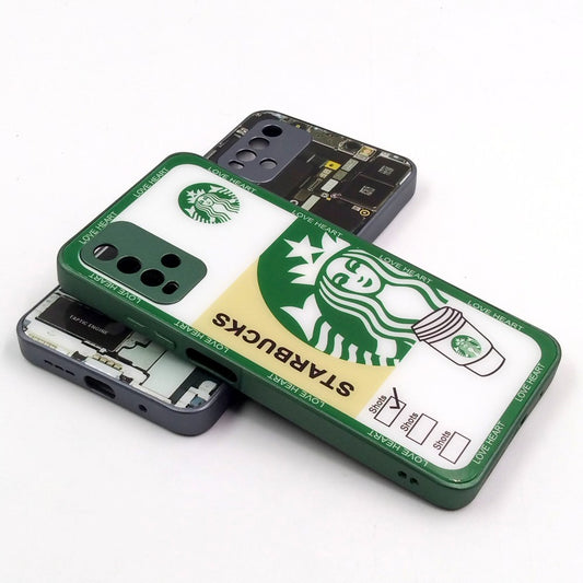 Redmi 9T pack of 2 Glass Back Covers Stabucks and Circuit Design