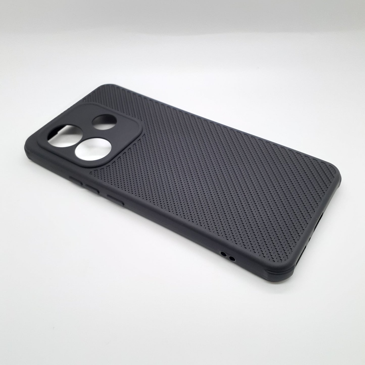 Redmi Note 14 5G Carbon Fiber texture Hard Rubber armour back cover shock-porof case