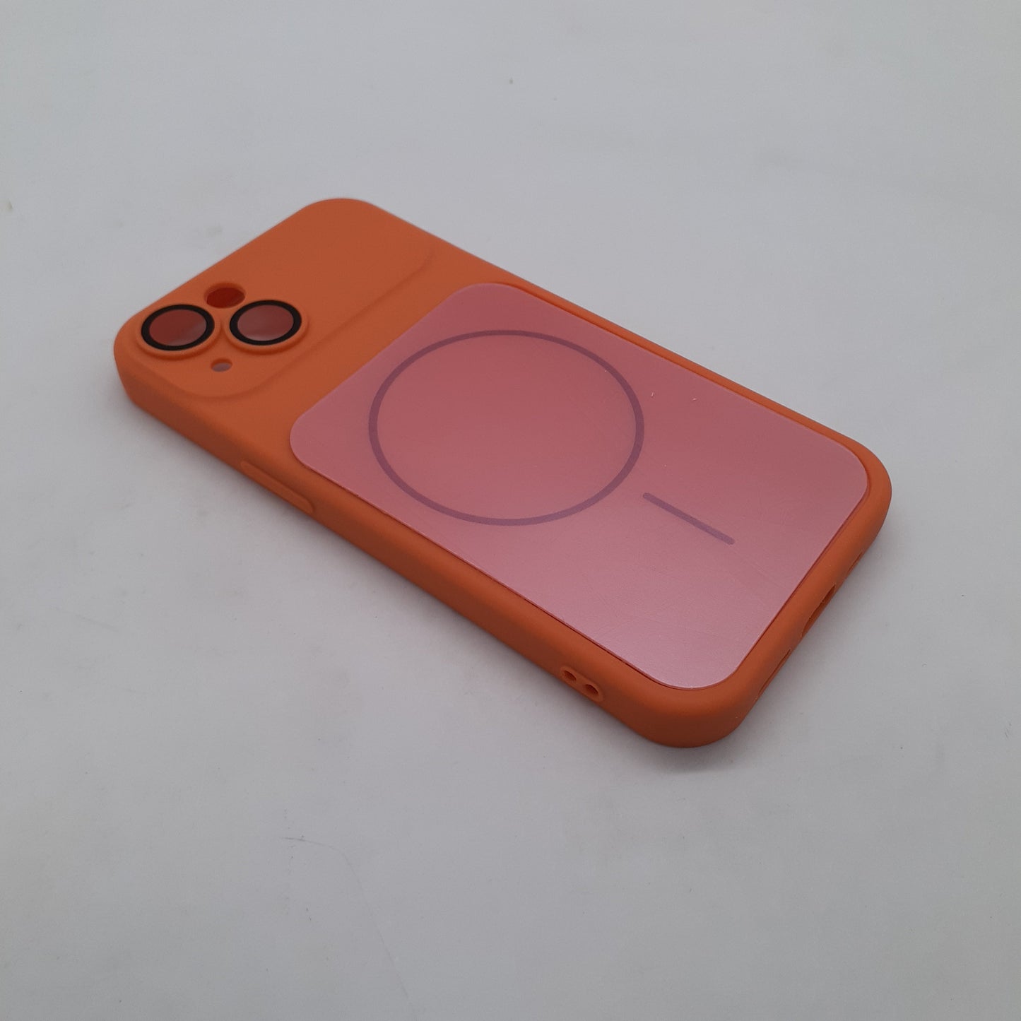 iPhone 14 Orange Back Case - Slim Fit Protective Silicone Phone Cover