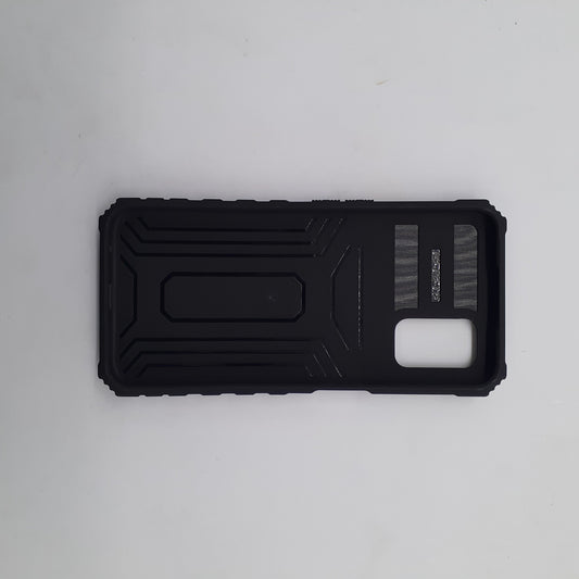 OPPO A92 Shockproof Case with Camera Slide Cover and Built-in Kickstand, Heavy Duty Protection, Anti-Scratch, Full Body Cover