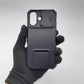 iPhone 16 Heavy Duty Protection Case with Camera Slide Cover and Integrated Kickstand for Hands-Free Viewing