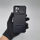 Redmi Note 10 Case with Camera Slide Cover and Built-in Kickstand, Heavy Duty Shockproof Protective Cover for Enhanced Privacy and Hands-Free Viewing