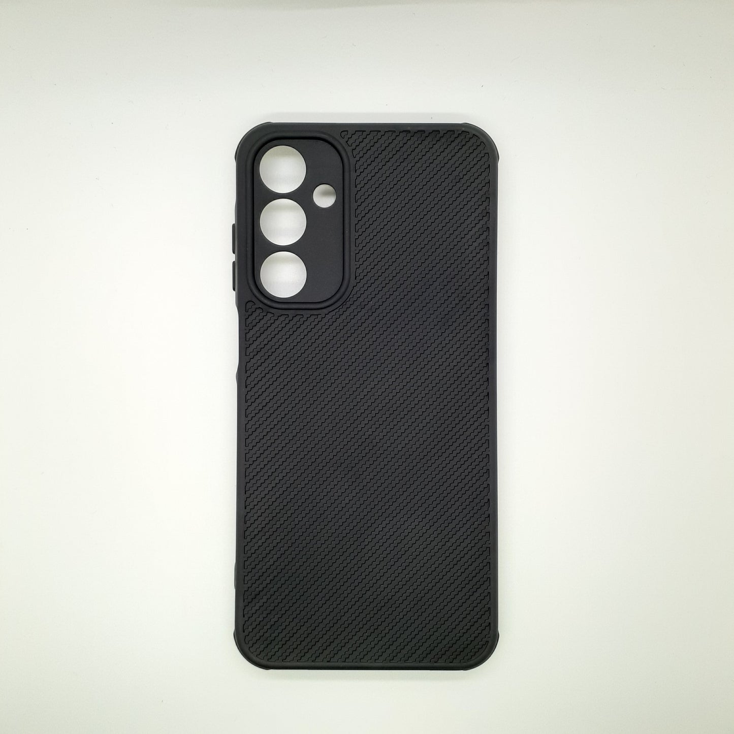 Samsung A25 Carbon Fiber texture Hard Rubber armour back cover shock-porof case