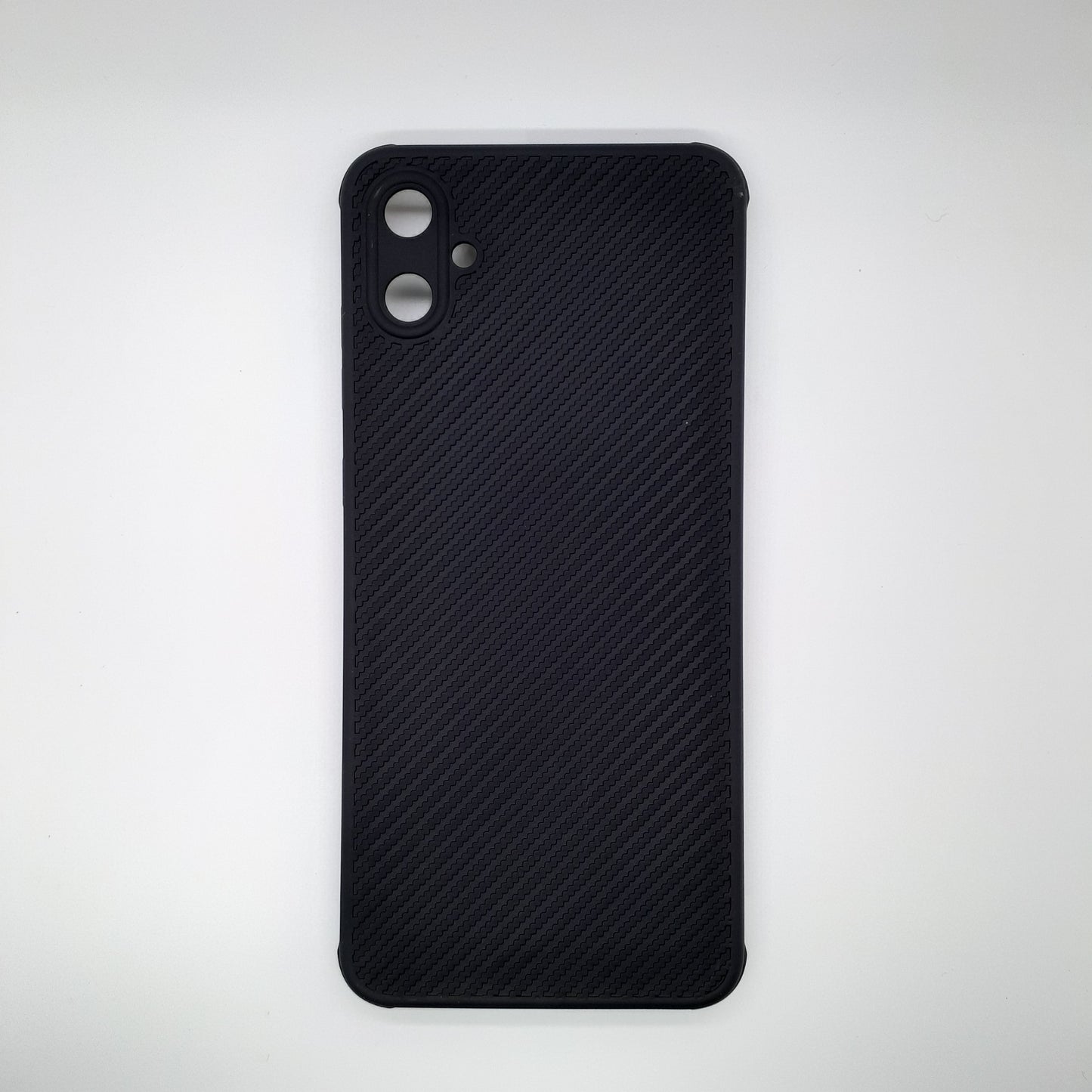 Samsung A05 Carbon Fiber texture Hard Rubber armour back cover shock-porof case
