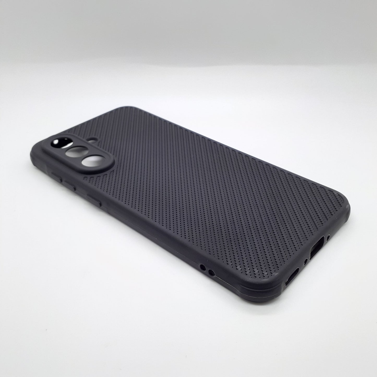 Samsung A56 Carbon Fiber texture Hard Rubber armour back cover shock-porof case