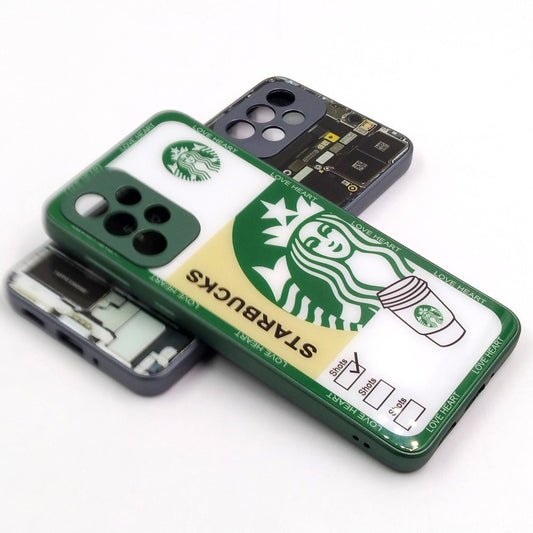 Samsung A33 5G pack of 2 Glass Back Covers Stabucks and Circuit Design