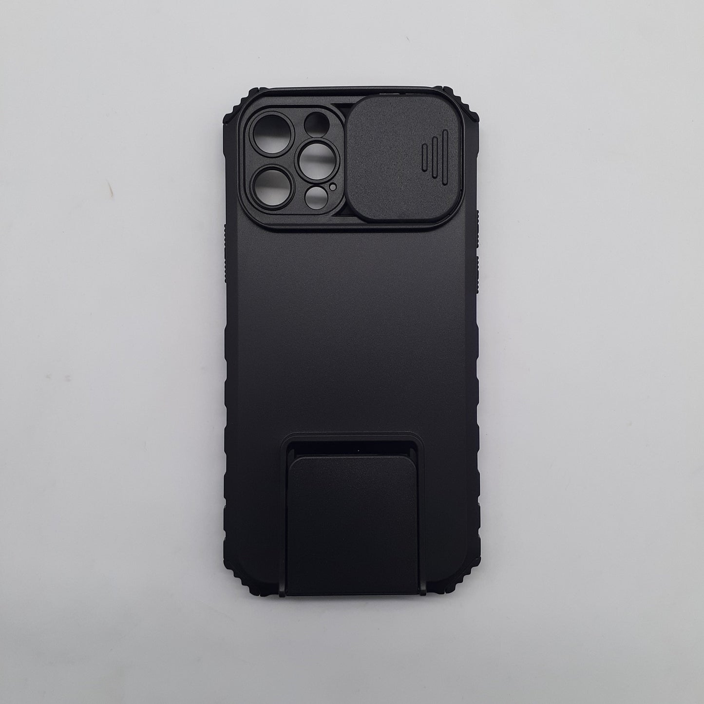 iPhone 12 Pro Heavy Duty Protective Case with Sliding Camera Cover and Integrated Kickstand for Hands-Free Viewing
