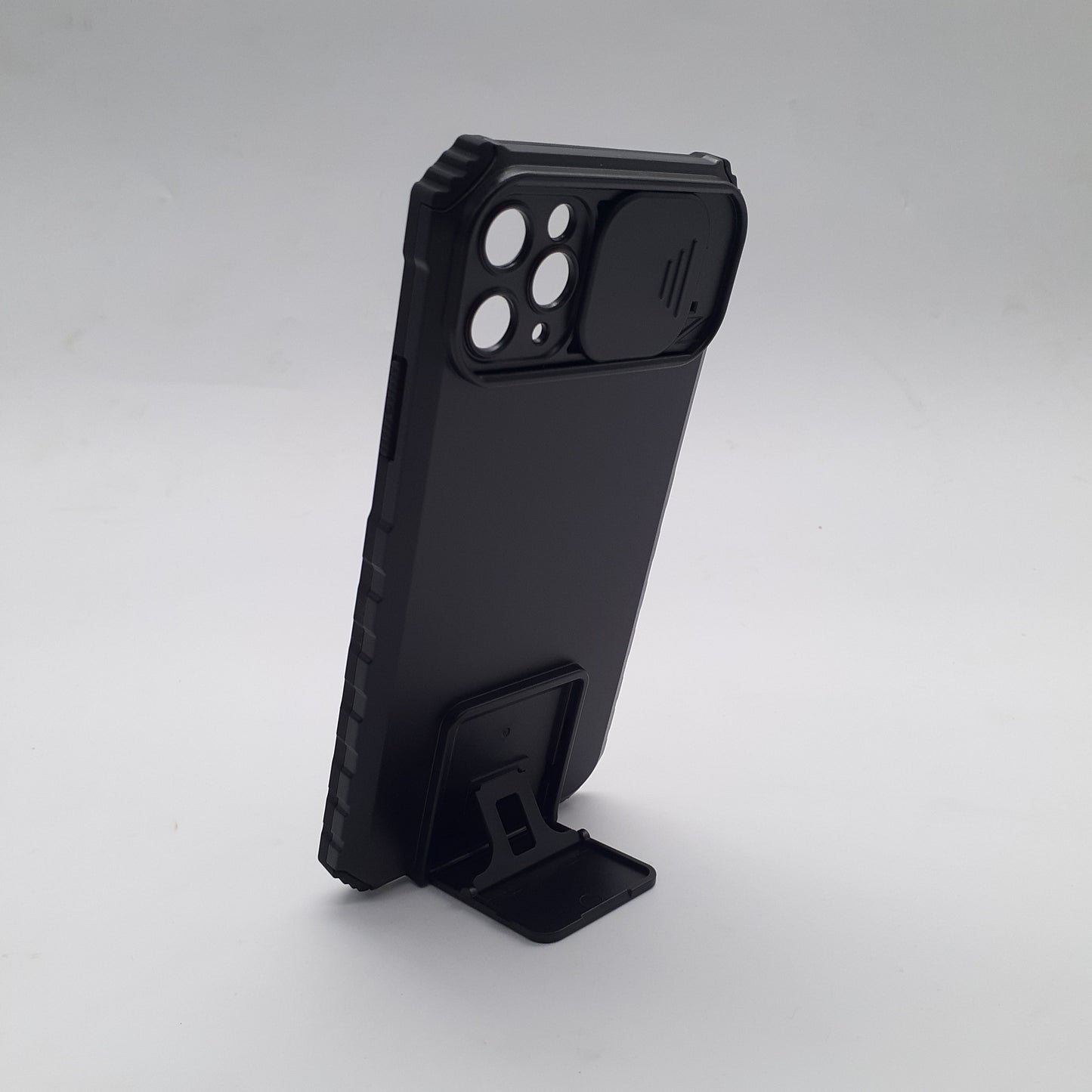 iPhone 11 Pro Max Heavy Duty Protective Case with Sliding Camera Cover and Integrated Kickstand for Hands-Free Viewing