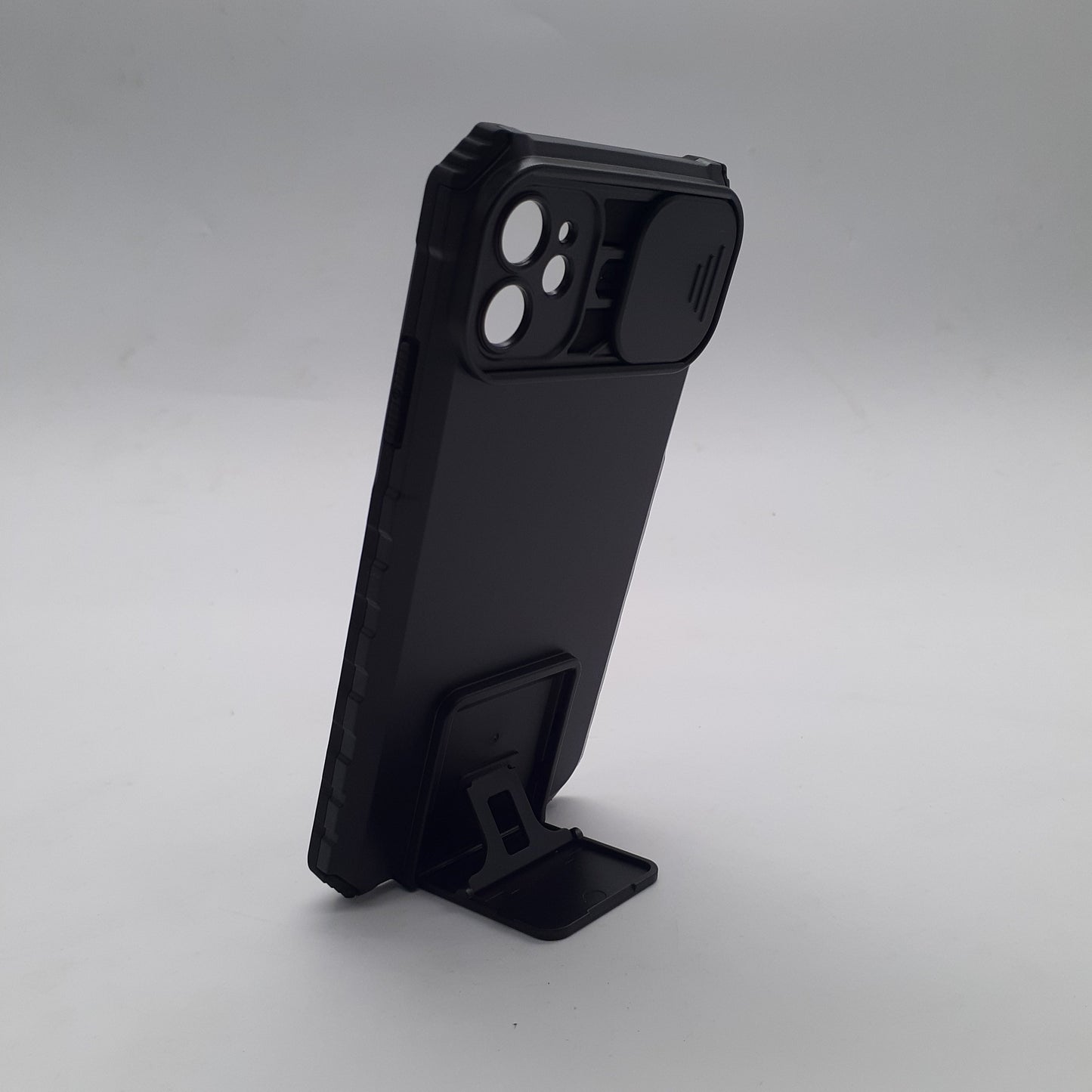 iPhone 11 Rugged Shockproof Heavy-Duty Case with Camera Slide Cover and Integrated Built-in Kickstand for Maximum Protection and Hands-Free Viewing