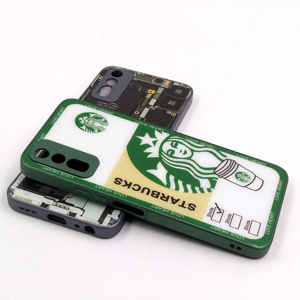 Vivo Y20 pack of 2 Glass Back Covers Stabucks and Circuit Design