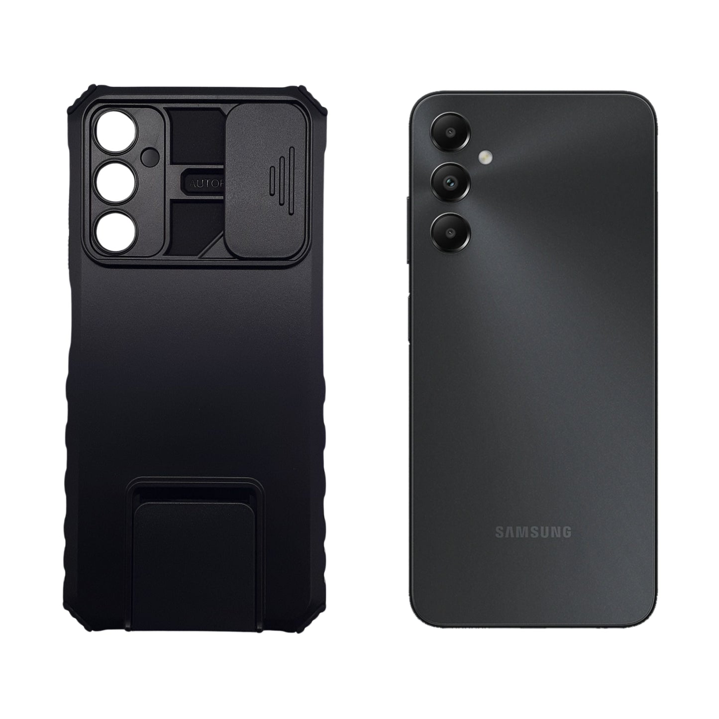 Samsung A05s Case with Sliding Camera Cover, Built-in 360¡ Rotatable Invisible Kickstand, Military Grade Shockproof Protective Magnetic Phone Case