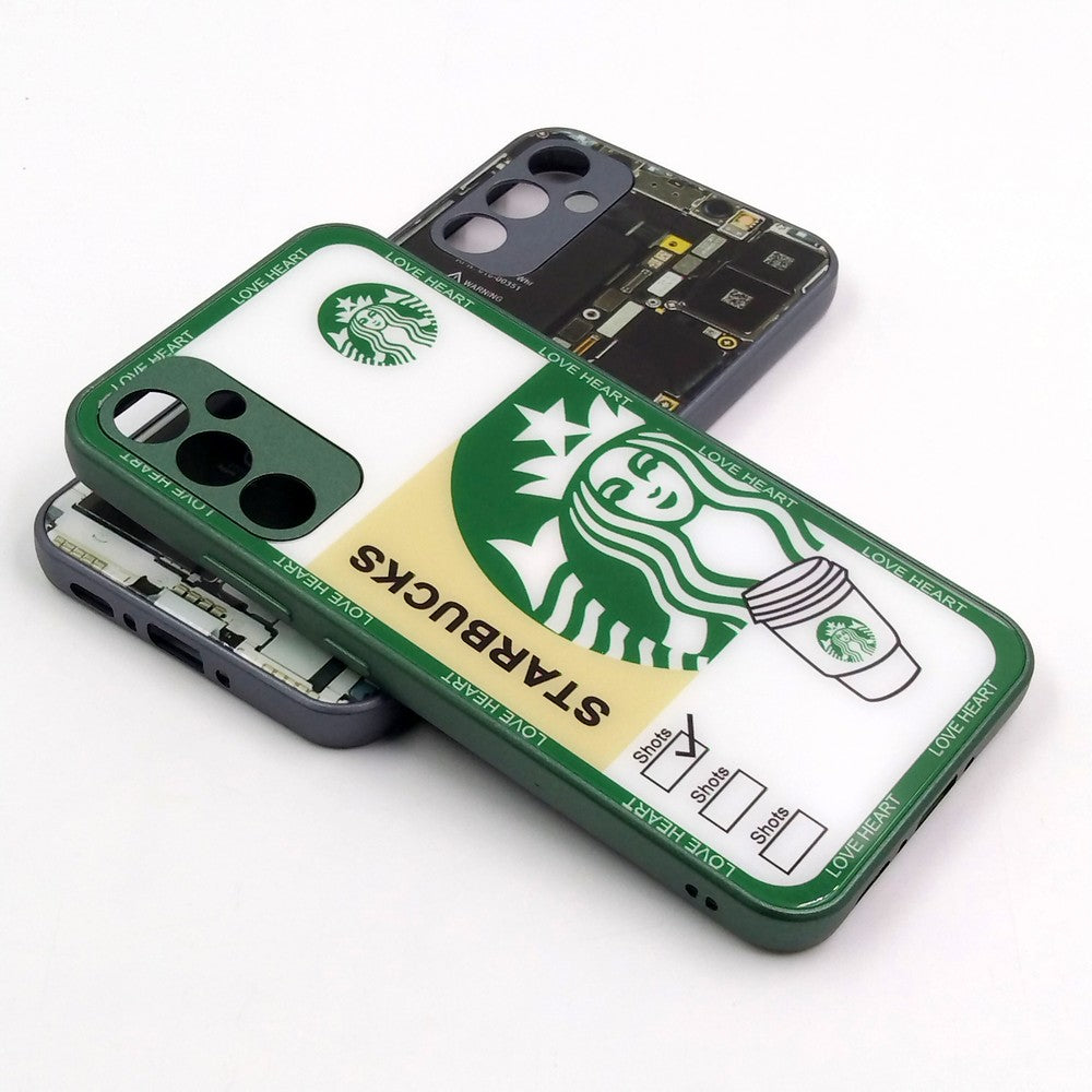 Samsung A34 pack of 2 Glass Back Covers Stabucks and Circuit Design