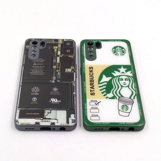 OPPO F15 pack of 2 Glass Back Covers Stabucks and Circuit Design