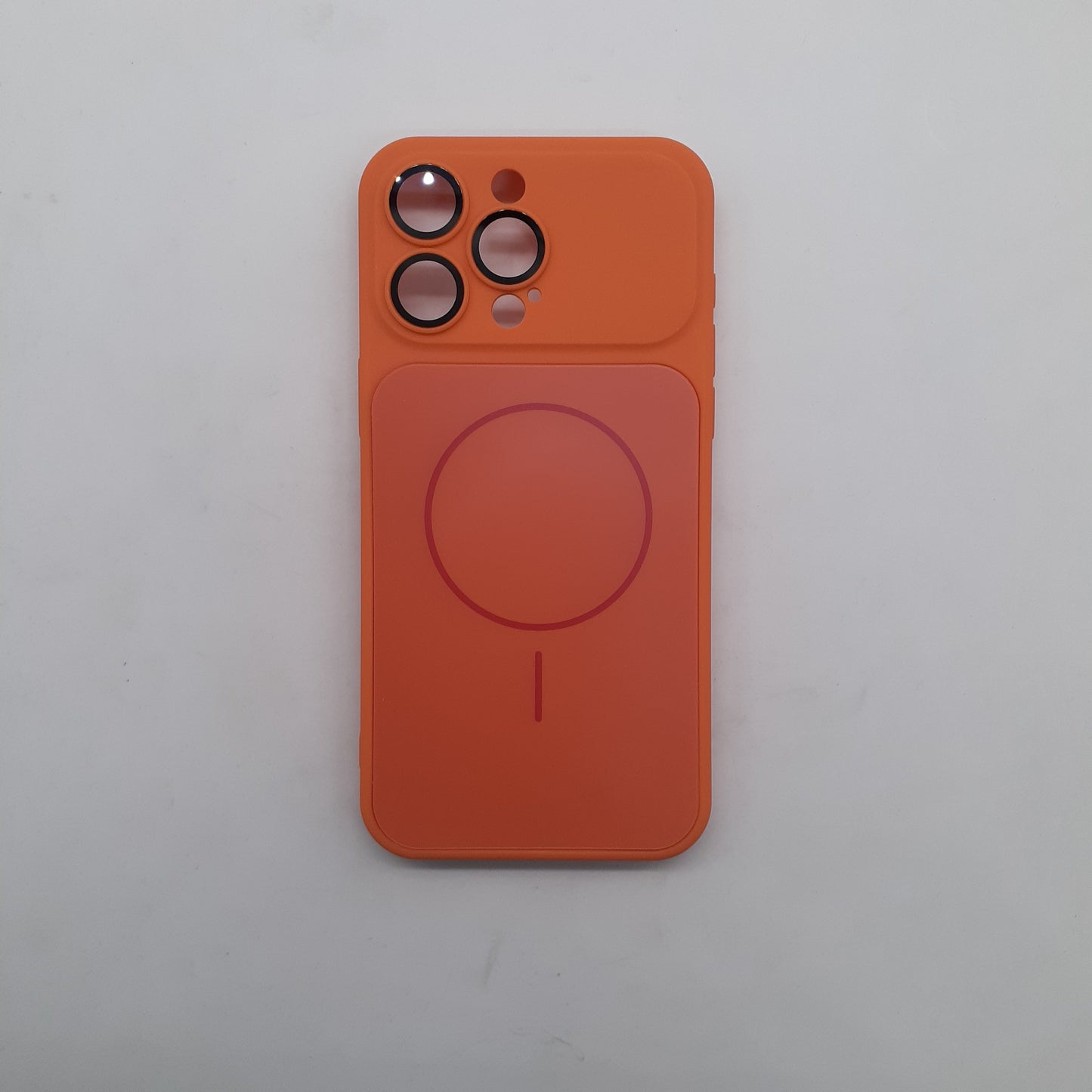 iPhone 15 Pro Max Orange Back Case - Slim Fit Protective Silicone Phone Cover