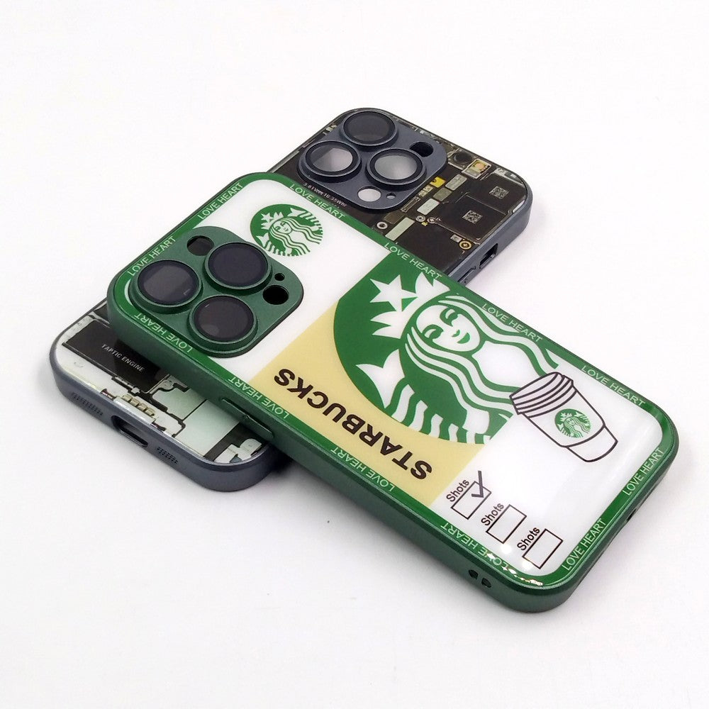 iPhone 14 Pro pack of 2 Glass Back Covers Stabucks and Circuit Design