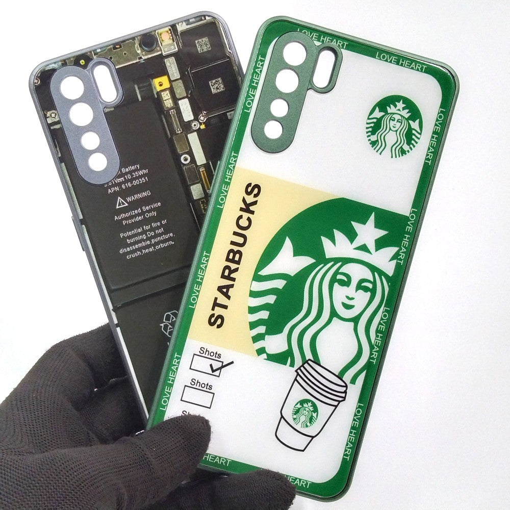OPPO F15 pack of 2 Glass Back Covers Stabucks and Circuit Design