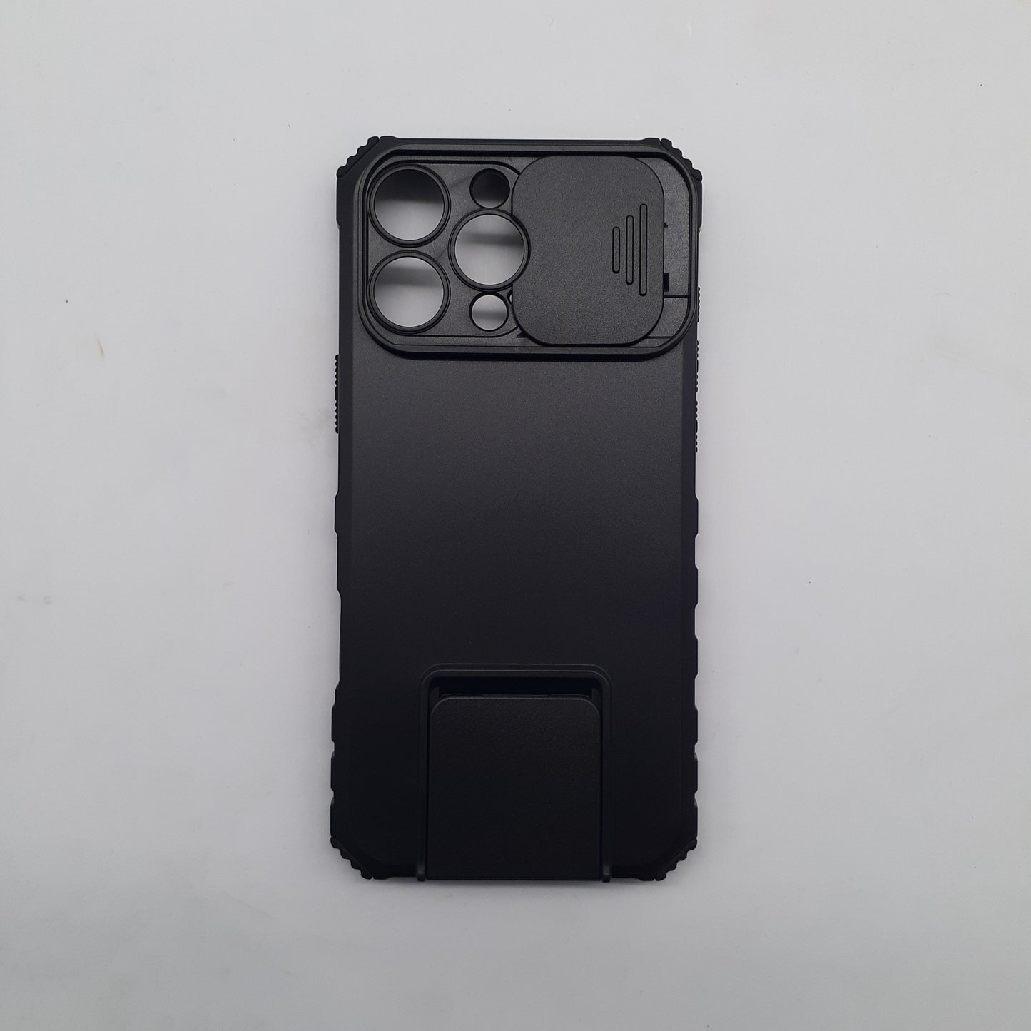 iPhone 16 Pro Max Heavy Duty Shockproof Case with Slide Camera Cover, Integrated Kickstand, and Magnetic Car Mount Holder