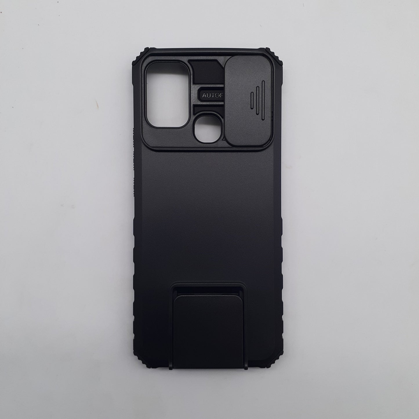 infinix Hot 9 Play Protective Case with Camera Slide Cover and Integrated Kickstand/Built-in Stand for Maximum Security and Hands-Free Viewing