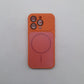 iPhone 15 Pro Orange Back Case - Slim Fit Protective Silicone Phone Cover