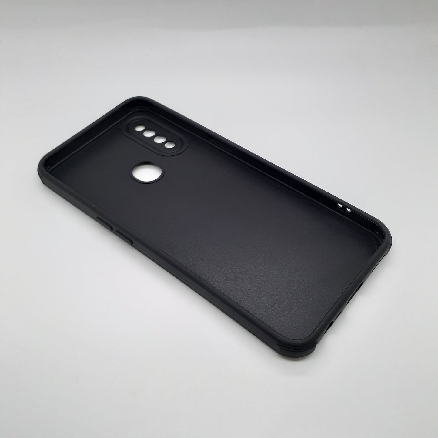 OPPO A8 Carbon Fiber texture Hard Rubber armour back cover shock-porof case