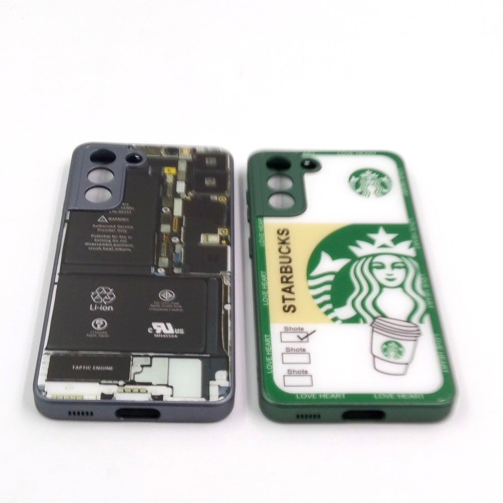 Samsung S21 pack of 2 Glass Back Covers Stabucks and Circuit Design