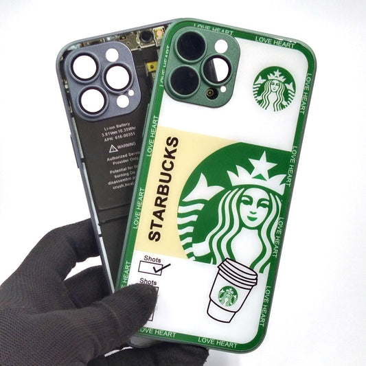 iPhone 12 Pro Max pack of 2 Glass Back Covers Stabucks and Circuit Design