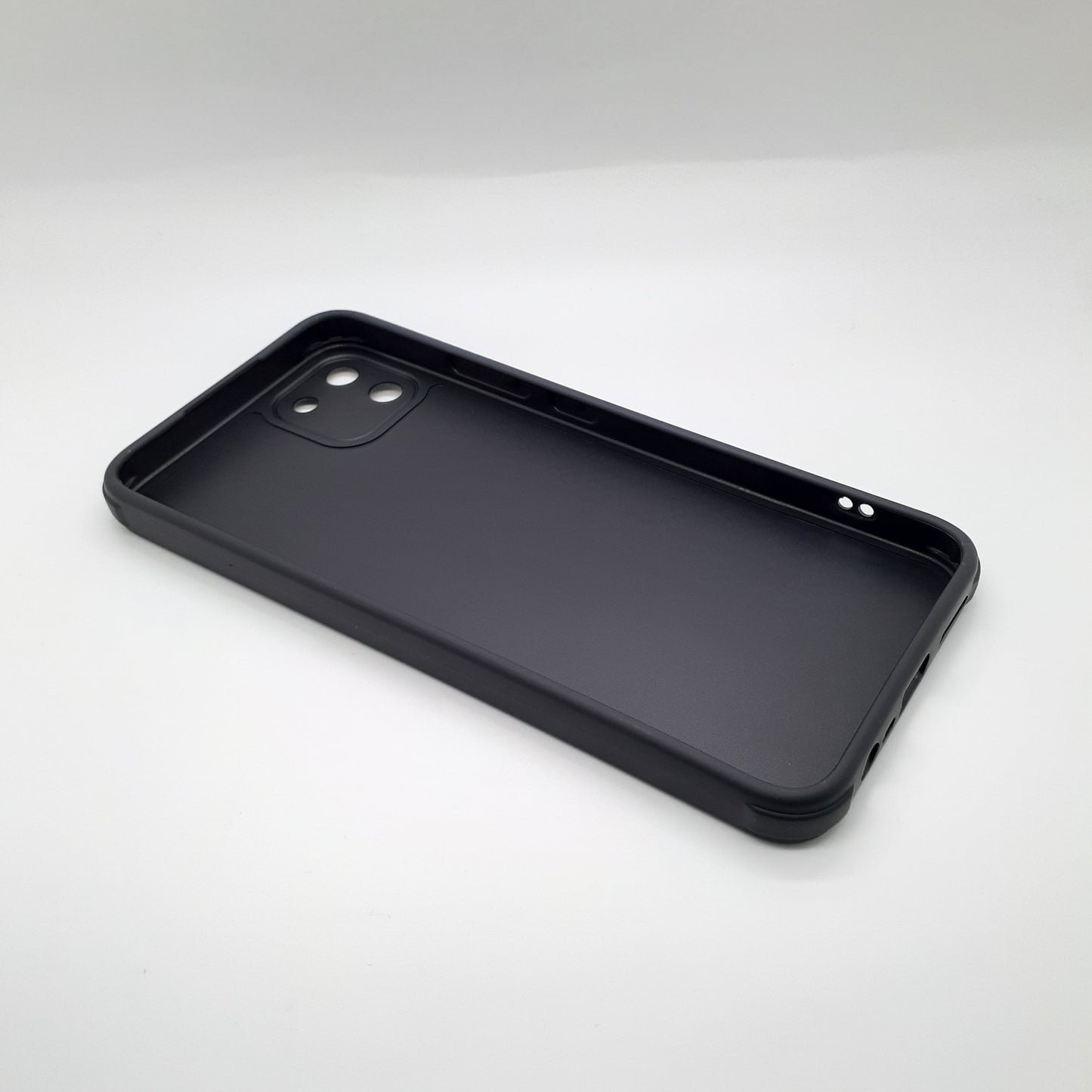 Realme C11 Carbon Fiber texture Hard Rubber armour back cover shock-porof case